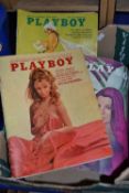 Box vintage Playboy magazines