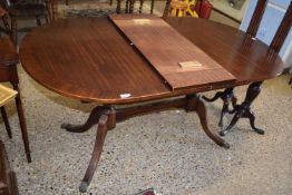 Reproduction mahogany veneered twin pedestal dining table by Stongbow