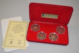 A cased set of Pobjoy Mint Limited World Cup Crown coins, Cupro-nickel Diamond Finish. To
