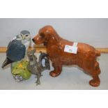 Mixed Lot: A Whyte & Mackay Merlin scotch whisky decanter together with a further model Spaniel