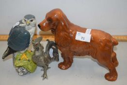 Mixed Lot: A Whyte & Mackay Merlin scotch whisky decanter together with a further model Spaniel
