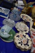 Mixed Lot: Various ceramics and glass to include a floral decorated part dessert service, various