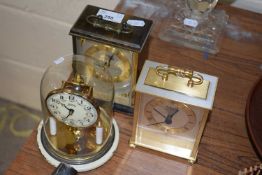 Dome top anniversary type clock and two others (3)