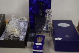 Mixed Lot: Boxed Royal Doulton decanter, boxed Edinburgh Crystal decanter and other assorted items