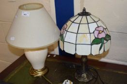 Tiffany style table lamp and one other (2)