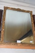 Rectangular wall mirror in a gilt moulded frame