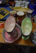 Quantity of Maling pottery vases, floral decorated bowl etc
