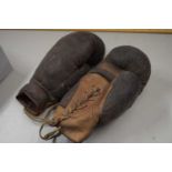 A pair of vintage boxing gloves