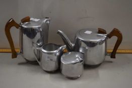 A Piquot four piece tea set