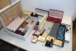 Large box of various assorted costume jewellery