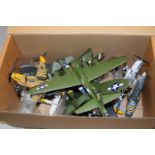 A collection of modern Corgi model WWII and other military aircraft