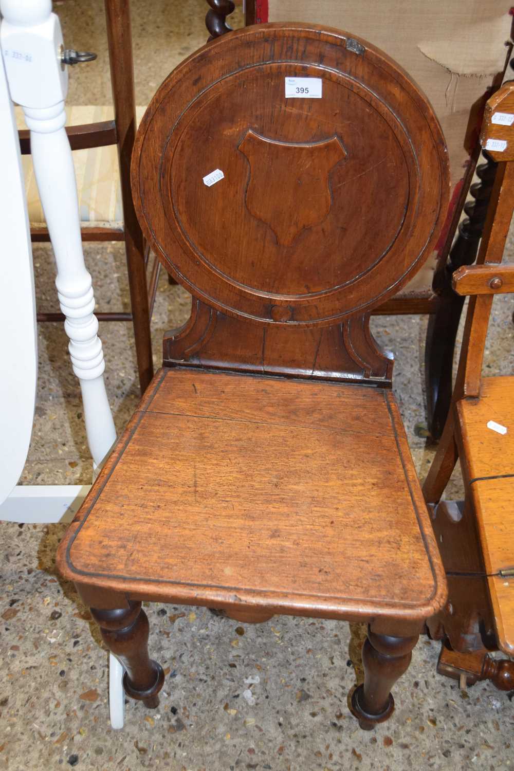 Victorian oak hall chair