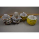 Collection of vintage porcelain lemon squeezers