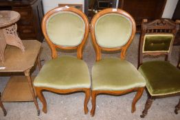 Pair of balloon back dining chairs
