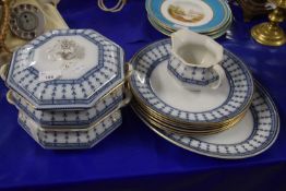 Quantity of Losol blue and white dinner wares