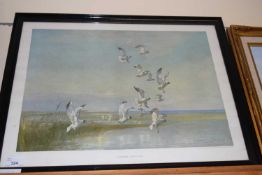 Vernon Ward, Eventide, coloured print, framed and glazed