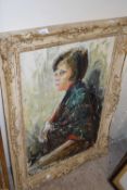 Margaret Milnes - June, oil on canvas set in a moulded antique style frame