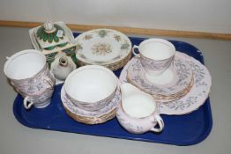 Tray of Colclough and other tea wares
