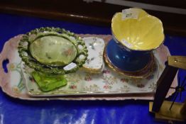 Mixed Lot: Porcelain dressing table trays and pin trays and various other items