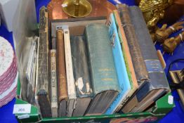 Box of vintage books to include Memorials of Old Norwich and other local interest together with a