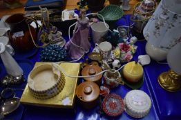 Mixed Lot: Royal Worcester figurine Jessica, various assorted ceramics, small table lamp base etc