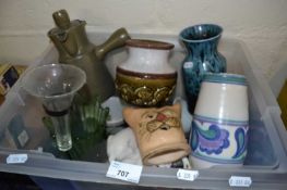 Mixed Lot: Poole vase, Hornsea vase, other ceramics and glass