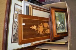 Quantity of assorted pictures including a pair of reproduction Highland watercolours