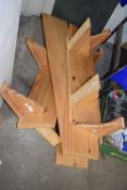 Quantity of pine wall shelves and brackets