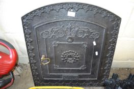 Cast iron oven door front