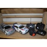 Two remote control toy cars