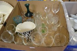 Quantity of assorted glass ware to include wine glasses, tumblers etc