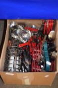 One box of various assorted kitchen wares