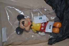 A 1977 Remco (HK) Mickey Mouse figurine. Height approximately 14cm