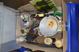 Mixed Lot: Bellows, toasting fork, figurines, Beefeater title etc