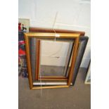 Five picture frames, assorted sizes
