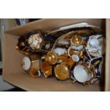 Quantity of assorted Venetian gilt decorated tea wares and other similar