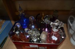 Quantity of assorted glass scent bottles