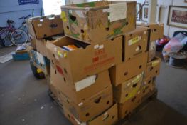 A large pallet of assorted books