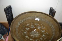 Middle Eastern brass tray table