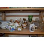 Mixed Lot: Old Country Rose teapot together with other assorted ceramics and glass