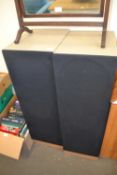 A pair of large speakers