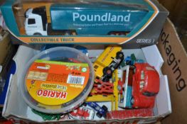 Quantity of assorted toy cars and trucks