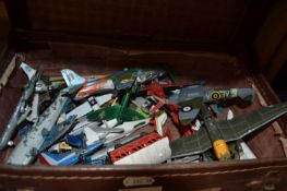 Quantity of assorted toy aeroplanes and others
