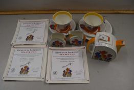 Wedgwood limited edition Clarice Cliff tea for two teaset with certificate