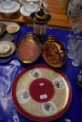 Mixed Lot: Pair of Carlton ware Rouge Royale dishes, a large Barvarian charger and an Italian