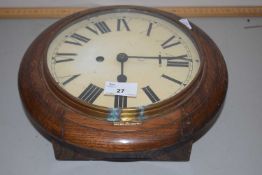 Vintage oak cased wall clock