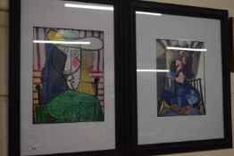 Two coloured Picasso prints