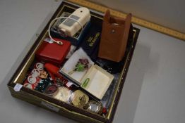 Box of various assorted costume jewellery, small collectables etc