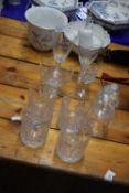 Mixed Lot: Various drinking glasses, jardiniere and other items
