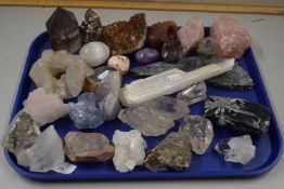 Collection of various polished mineral samples